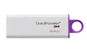 Εικόνα της KINGSTON USB Stick Data Traveler G4 DTIG4/64GB, USB 3.0, White and Violet