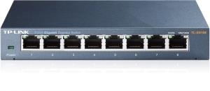 Εικόνα της TP-LINK Switch TL-SG108, 8 port, 10/100/1000 Mbps, Steel Case