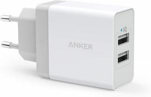 Εικόνα της ANKER WALL CHARGER 24W 2-PORT USB CHARGER WHITE