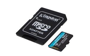 Εικόνα της KINGSTON Memory Card MicroSD Canvas Go! Plus SDCG3/64GB, Class 10, SD Adapter