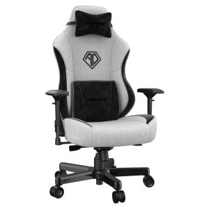 Εικόνα της ANDA SEAT Gaming Chair AD18 T-PRO Light Grey/ Black FABRIC with Alcantara Stripes