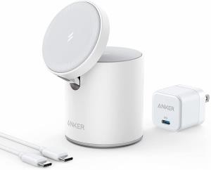 Εικόνα της ANKER Wireless Charger Powerwave MAG-GO 2 In 1 Dock White